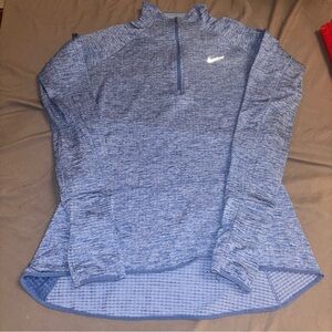 Nike Dri-Fit Women's Heathered Blue Quarter-Zip Sweatshirt